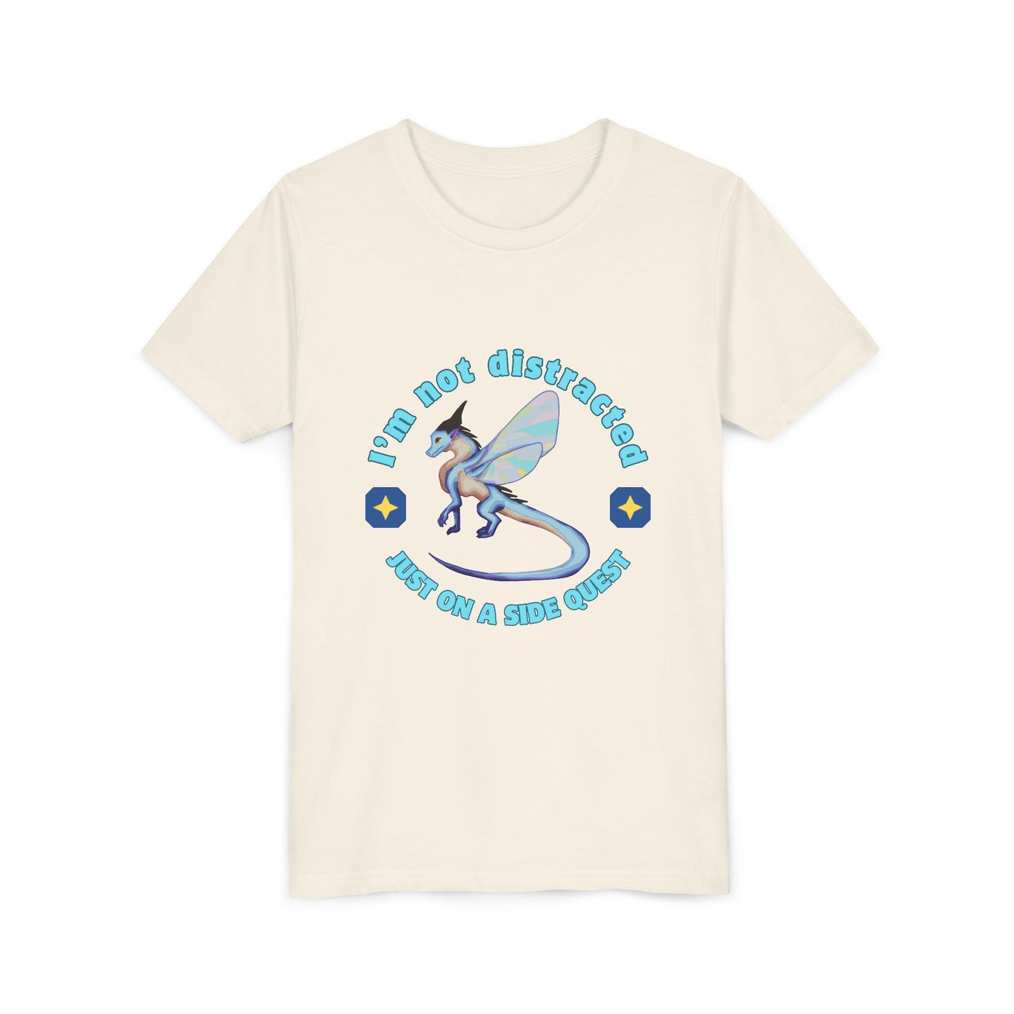Fantasy Dragon Adventure Youth Tee – "I'm Not Distracted, Just On A Side Quest"