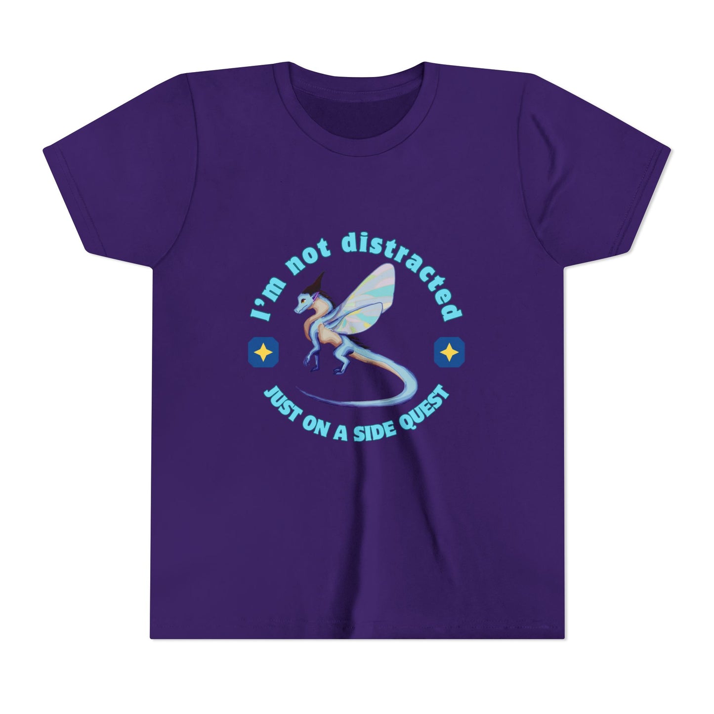 Fantasy Dragon Adventure Youth Tee – "I'm Not Distracted, Just On A Side Quest"