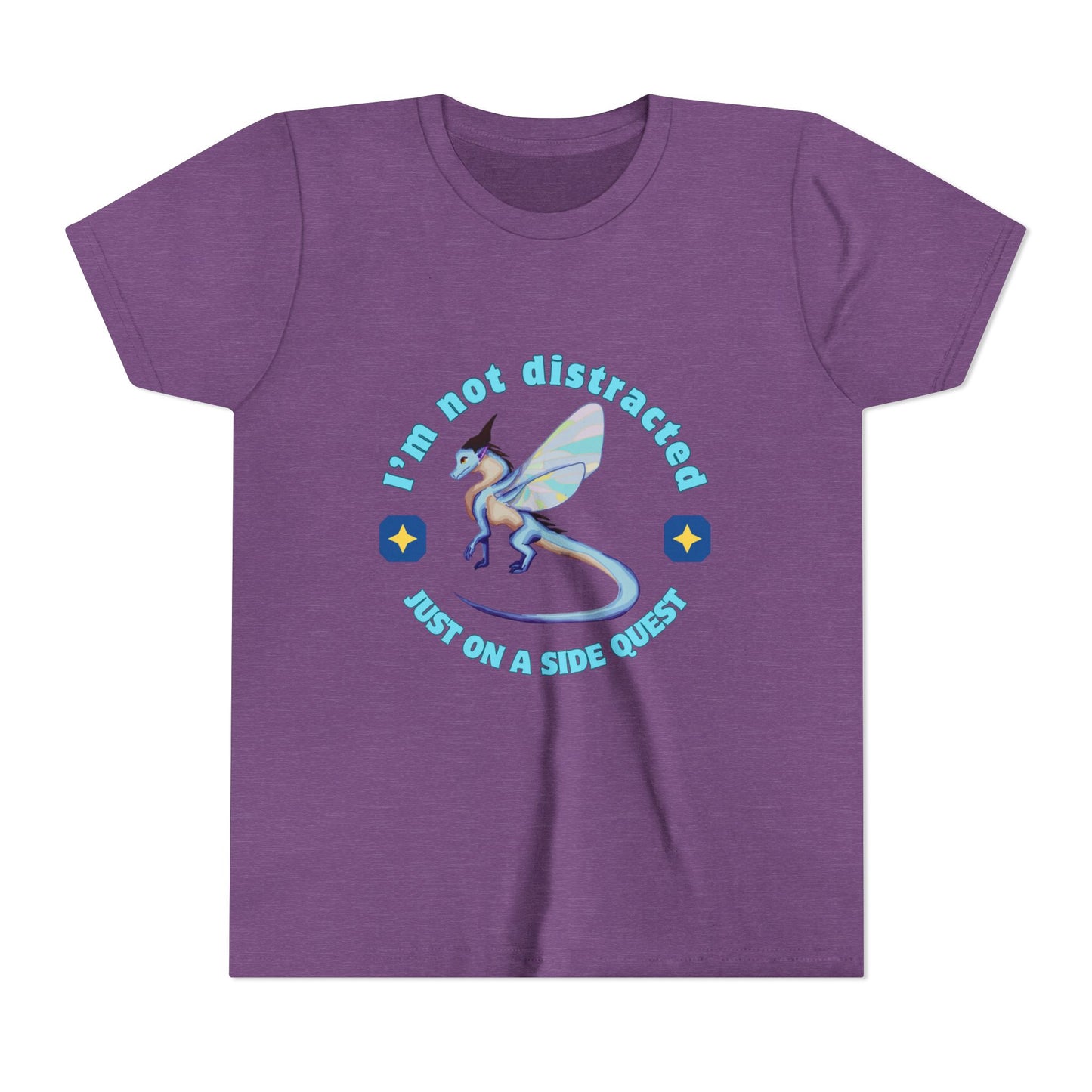 Fantasy Dragon Adventure Youth Tee – "I'm Not Distracted, Just On A Side Quest"
