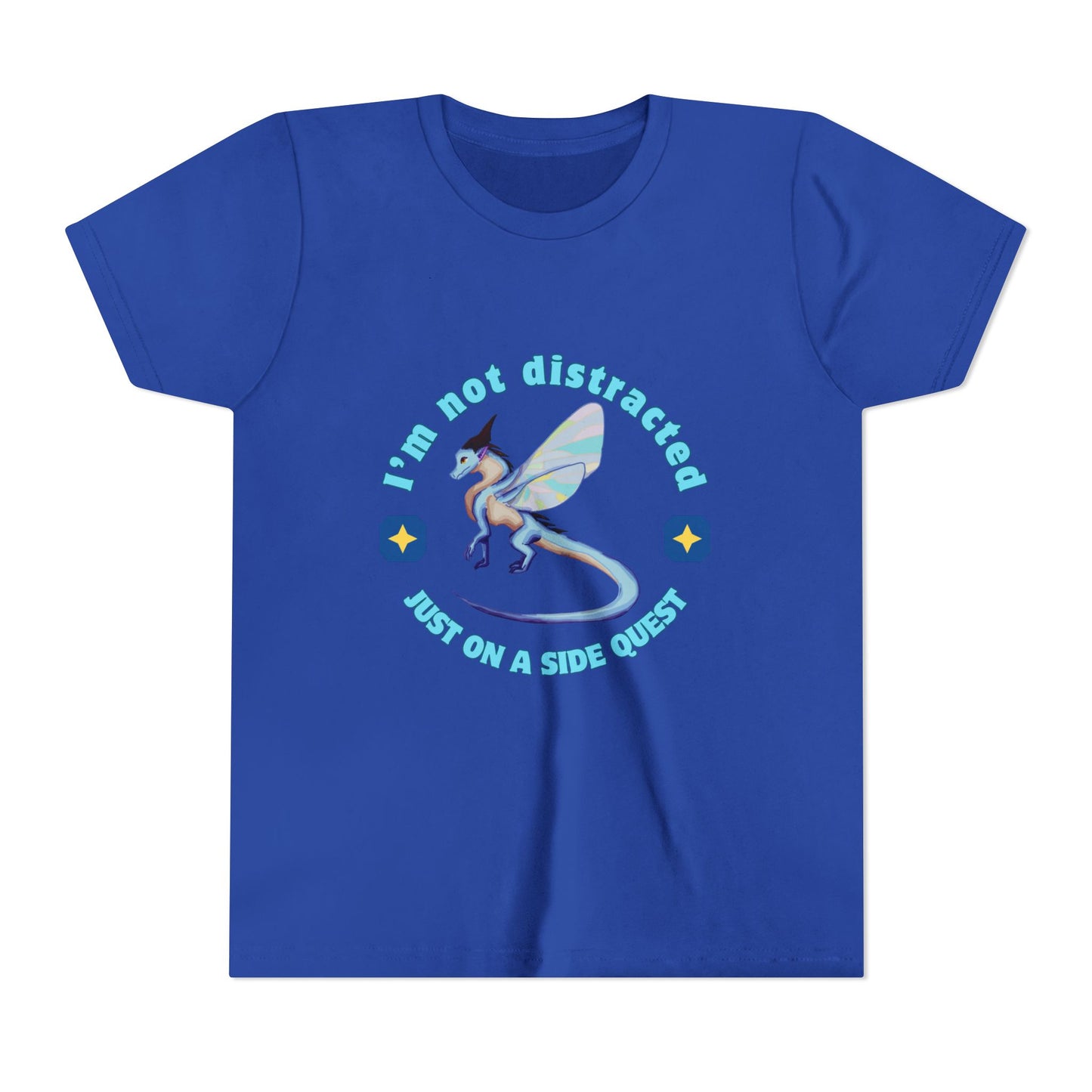 Fantasy Dragon Adventure Youth Tee – "I'm Not Distracted, Just On A Side Quest"